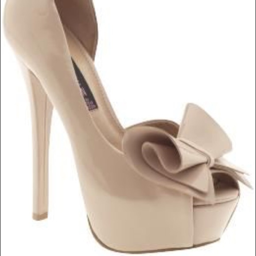 Steven Rosale Nude Patent High Heels